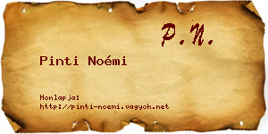 Pinti Noémi névjegykártya